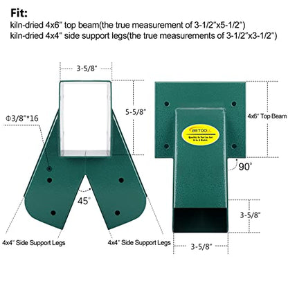 BETOOLL Swing Set Bracket with All Mounting Hardware Middle Bracket - style: Middle Bracket(Green)