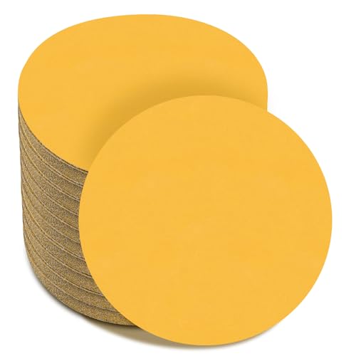 6-Inch No-Hole Hook and Loop Gold Sanding Discs 600-Grit, 100 Pack - size: 600 Grit