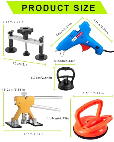 54pcs Dent Puller Kit,Car Dent Puller Kit,Paintless Dent Removal Kit, - color: A/54PCS