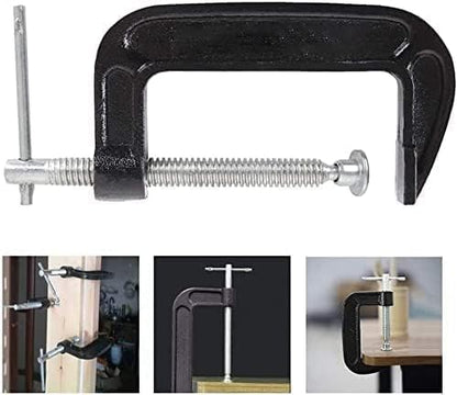 2 Inch C-Clamp Set, Heavy Duty Steel C Clamp Industrial Strength C Clamps for Woodworking, Welding, and Building (2Pcs) - color: 2pcs