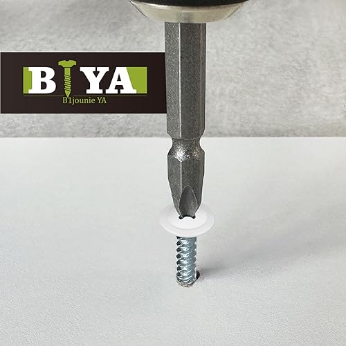 White Wood Screws 240pcs #8 Self Tapping Cabinet 3 Size 1/2 3/4 1 Inch - color: White, size: 240 SCREW COUNT