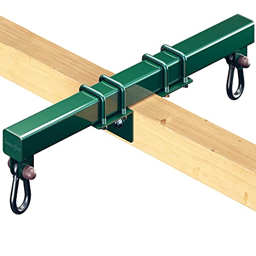 Swurfer Swing Set Conversion Bracket - No Tree, No Problem, Convert Your Swingset into a Swurfset, Heavy Duty Adjustable Horse Glider Attachment Bracket for Kids Ages 12 and Up, Up to 6000lbs (Green) - color: Green
