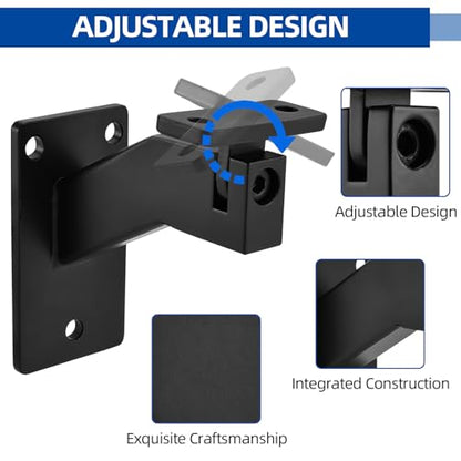 Adjustable Handrail Brackets, Heavy Duty Stair Railing Brackets for Staircase Banister, 3 Pack - size: 3 Pack