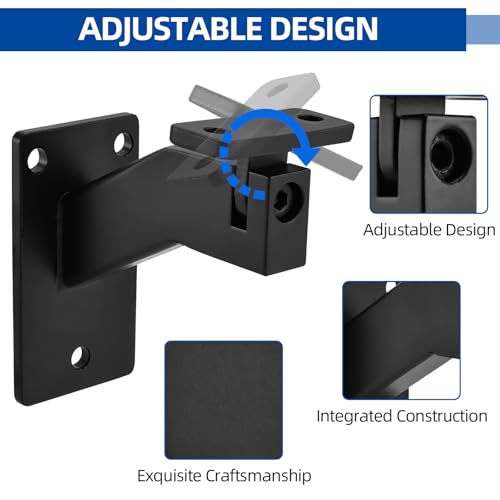 Adjustable Handrail Brackets, Heavy Duty Stair Railing Brackets for Staircase Banister, 4 Pack - size: 4 Pack