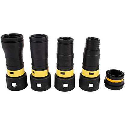 Cen-Tec Systems 95347 Antistatic Expanded Multi-Brand Power Tool Adapter Set for Dust Collection, Black, Expanded Adapter Set