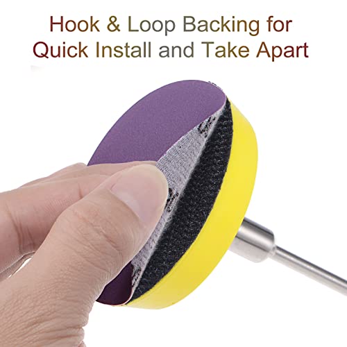 10Pcs 3-Inch Purple Sanding Discs 2500 Grits Hook and Loop Professional Aluminum Oxide Sand Paper Wet Dry Polish for Wood Metal Paint Finishing - style: 2500 Grit