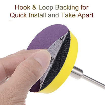 10Pcs 3-Inch Purple Sanding Discs 2500 Grits Hook and Loop Professional Aluminum Oxide Sand Paper Wet Dry Polish for Wood Metal Paint Finishing - style: 2500 Grit