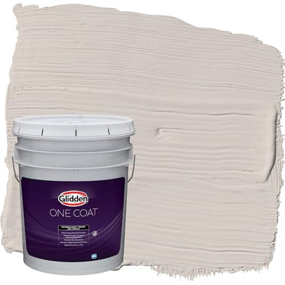 Glidden One Coat 5 gal. My Alibi/Beige Flat Exterior Paint with Primer - color: My Alibi, size: 640 Fl Oz (Pack of 1)