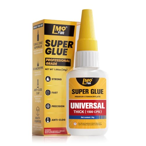 Thick Super Glue Gap Filling CA Adhesive for Ceramic Wood Glass Plastic - size: 1oz, style: Thick
