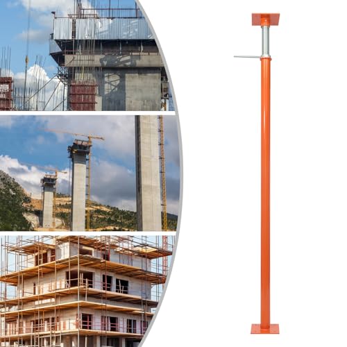 Adjustable Support Jack Post 5000 Lbs Load Capacity, Height Adjustable Floor Jack for Basement Beam Support and Leveling, Steel Screw Pole Jack for Temporary House Foundation Support