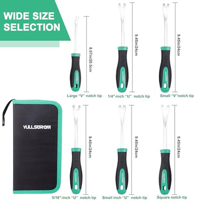 6 Piece Auto Trim Panel Removal Tool Set with Soft Grip,Car Upholstery Removal Kit with Storage Bag