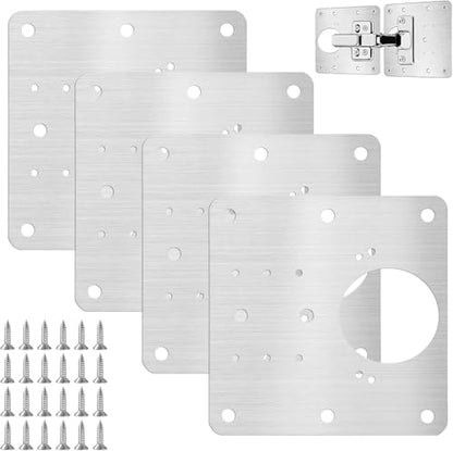 4PCS Cabinet Hinges Repair Plate | Door Hinge Repair Brackets Kit