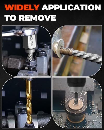 24 Piece Left Hand Drill Bits Set and Easy Out Screw Extractor Set