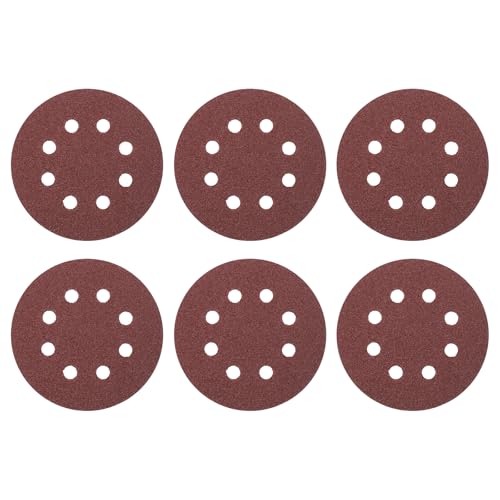 HARFINGTON 20 Pcs 5 Inch Sanding Discs 40 Grit Red Aluminum Oxide 8 Hole - size: 5 Inch(40 Grit)