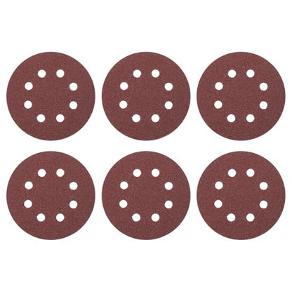 HARFINGTON 20 Pcs 5 Inch Sanding Discs 40 Grit Red Aluminum Oxide 8 Hole - size: 5 Inch(40 Grit)
