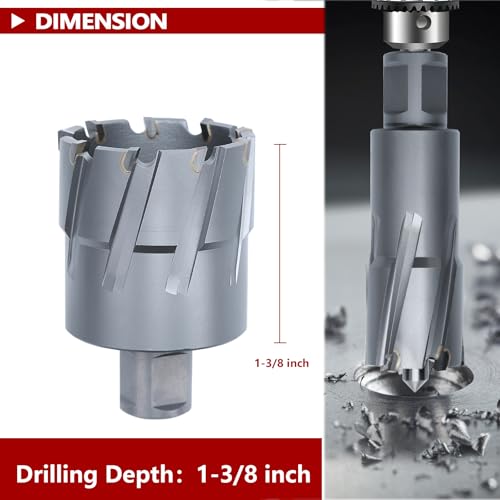 2-1/16" x 1-3/8" Annular Cutter with Weldon Shank - size: 2-1/16" diameter, style: 1-3/8" depth