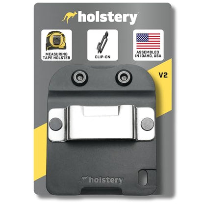 Holstery TapeMaster | Clip-On Tape Measure Holder - Low-Profile Measuring Tape Holster for Your Belt, Tool Bags, Pockets, or Pants - style: TapeMaster
