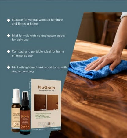 Professional Wood Floor Scratch Repair, Wood Repair Kit, Wood Furniture Repair, Restores Wood Scratch, Covers Nicks, Hides Minor Defects, Wood Furniture Repair Kit (2Set)