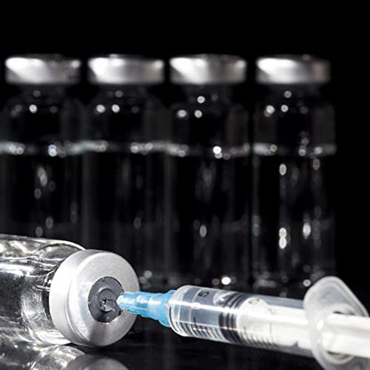 20 Pack 3ml Industrial Syringes with 23Ga 1 Inch, Plastic Disposable Syringe for Scientific Labs, Liquids Refilling and Measuring