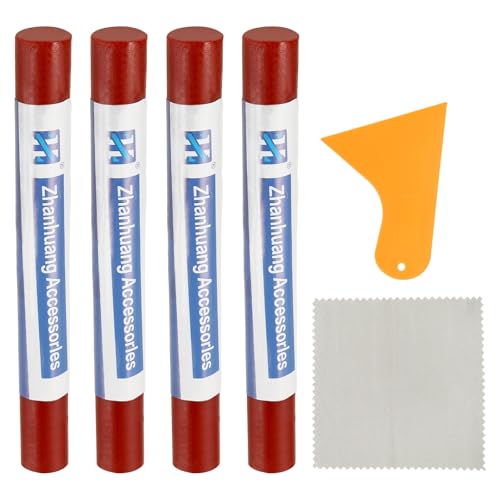 uxcell 4Pcs Wood Filler Sticks,Wood Repair Kit,Dark Reddish Brown - color: Dark Reddish Brown