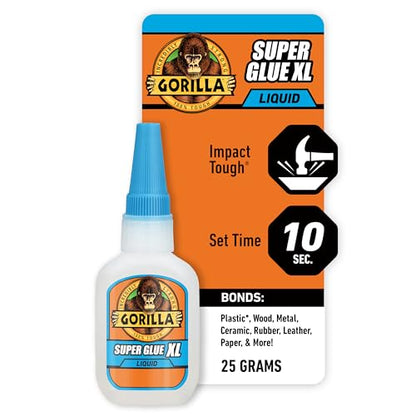 Gorilla Super Glue XL, Clear, All Purpose, 25 g - size: 25g