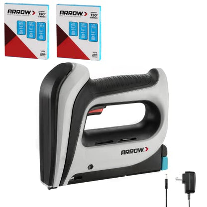 Arrow Cordless Staple Gun Kit with 3750 Pieces T50 Staples, T50DCD