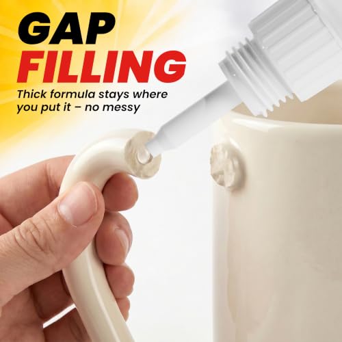 Thick Super Glue Gap Filling CA Adhesive for Ceramic Wood Glass Plastic - size: 1oz, style: Thick