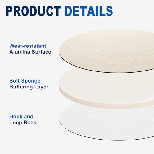 10Pcs 5 Inch Hook and Loop Sponge Sanding Disc, 180 Grit - size: 5 Inch 180 Grit