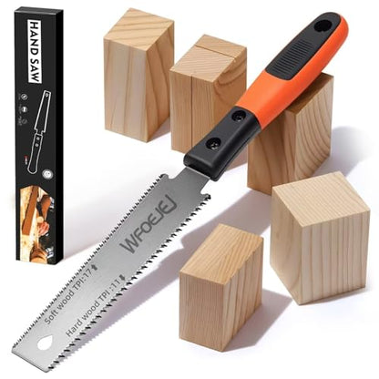 Japanese Hand Saw, 6-Inch Double-Edge Pull Saw, SK5 Blade, 14/17 TPI