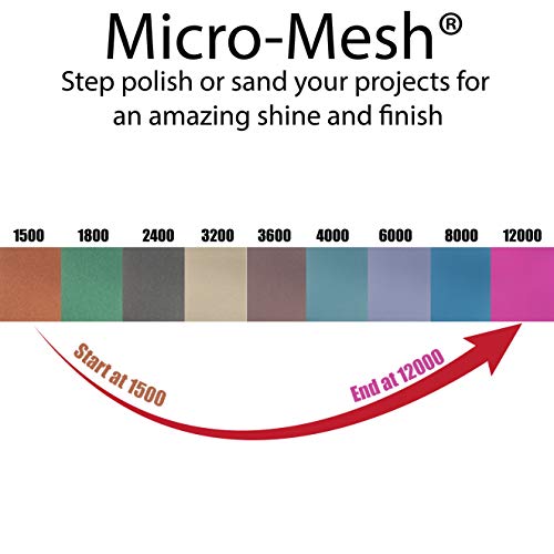 3 x 4 Micro-Mesh TM Sanding Pads 9 Grits