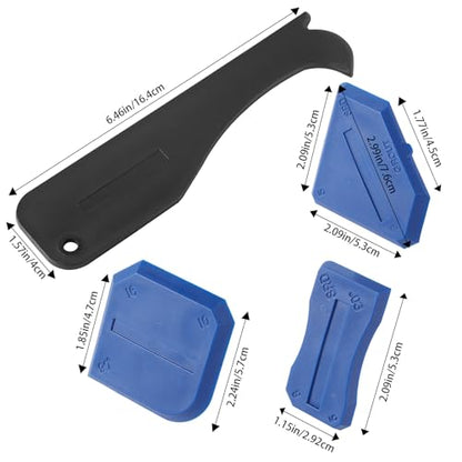 4 Pieces Silicone Caulking Tools Compatible with Sealant Grout Finishing Sealing Blue Caulk Tool Kit Caulking Finishing Tools