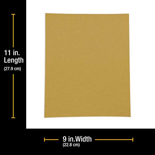 Dura-Gold Premium 9" x 11" Gold Sandpaper Sheets, 80 Grit (Box of 8) - Wood - size: 80-Grit