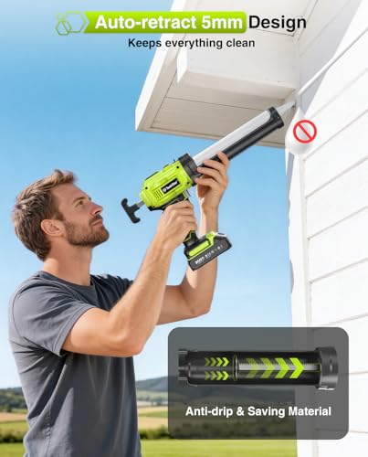 Taskstar Cordless Caulking Gun Compatible with Makita 18V Battery10-10.5 Oz - size: Brushed Motor +1 Battery