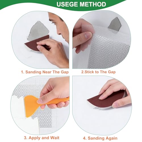 17 Pack Dry Wall Patch Walls,Palmhill 2/4/6/8 Drywall Patch Repair Kit