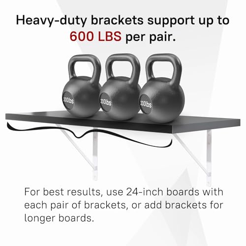 HOME MASTER HARDWARE 20x13 Inch Heavy Duty Shelf Brackets, White 4 Pack - color: White, size: 20 inch x 13 inch-4pcs