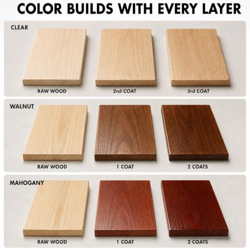Walnut Wood Sealer and Stain - Waterproof & Wood Hardwax Oil, 1qt - color: Walnut, size: 1 Quart