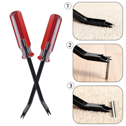 2 Pack Staple Remover, Heavy Duty, Red Handle - color: Red