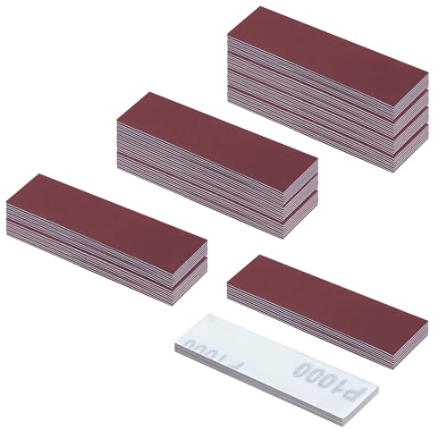 100Pcs 1000 Grit Micro Detail Sander Paper Kit 3.5" x 1.2" Hook and Loop Sandpaper Strips Detail Sander Refills Finishing Sander Paper for Wood Crafts, Tight Spaces and DIY Polishing Projects - style: 1000 Grit