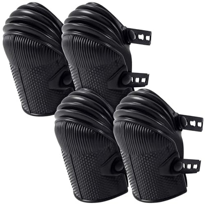 Soulchen 2 Pairs Heavy Duty Construction Knee Pads for Work, Black - color: Black