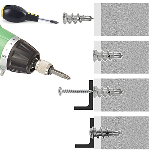 50 Zinc Self-Drilling Drywall Anchors with 50#8 x 1-1/4" Screws