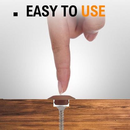 32 Pcs Door Threshold Screw Covers, Adjustable Sill Cap Plugs, Brown - color: Brown