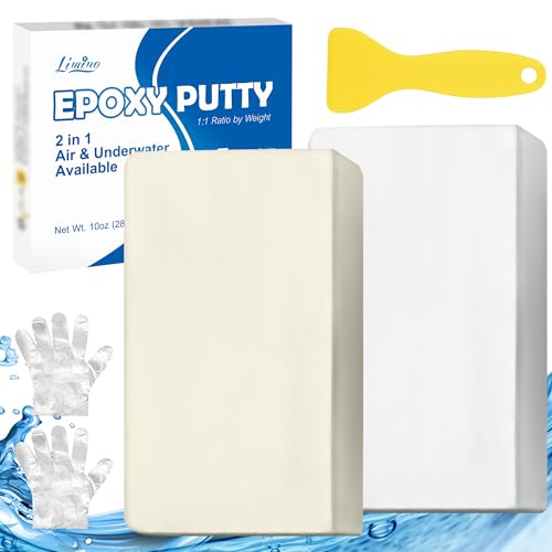 Epoxy Putty - 10oz Fast Repair Multipurpose Clay, Strong Adhesion Epoxy Filler Putty for Fixing Leaks, Cracks, Filling - 2 Part Epoxy Sculpt Clay for Bonding Metal, Tile, Ceramics, Plastic (White) - color: White