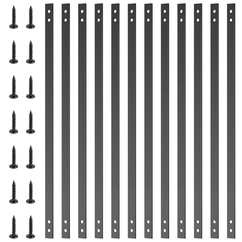 Akenow Deck Balusters, 32.25"x1" Metal Deck Spindles,61 Pack,with Screws - size: 32.25Inch