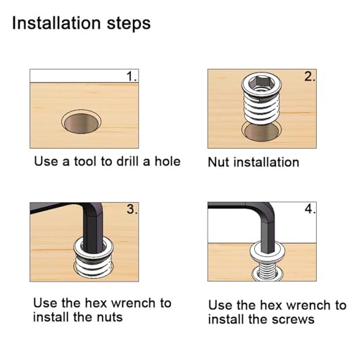 1/4"-20 x 25mm Wood Threaded Insert Kit - size: 1/4"-20 x25mm