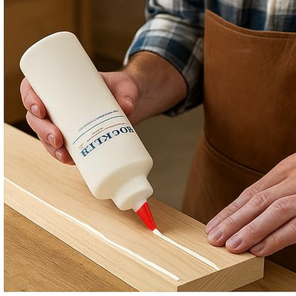 16 oz Refillable Glue Bottle with Precision Tip for Woodworking, Clog-Free