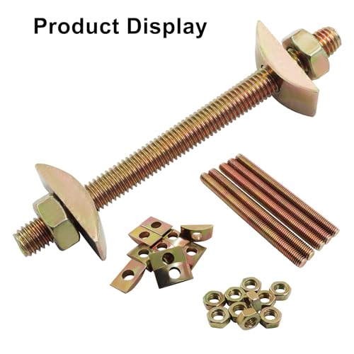 Jiozermi Countertop Connector Bolts & Bed Frame Hardware Kit, M8x100mm - size: M8×100（12Pcs）