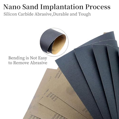 100 Pcs Wet Dry Sandpaper,80 to 5000 Assorted Grit - style: sandpaper-100 pcs