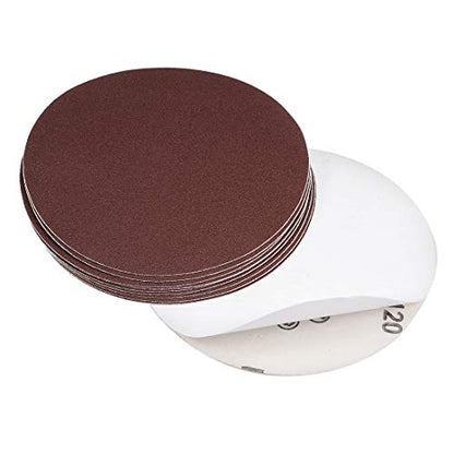uxcell 6" PSA Sanding Discs 120 Grit Self Stick Aluminum Oxide Sandpaper for Random Orbital Sander Wood Metal Dry Polishing 10pcs - style: 120 Grit