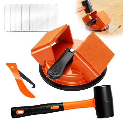 Heavy-Duty Floor Gap Fixer Tool with 45° Double-Sided Strike & Suction Cup