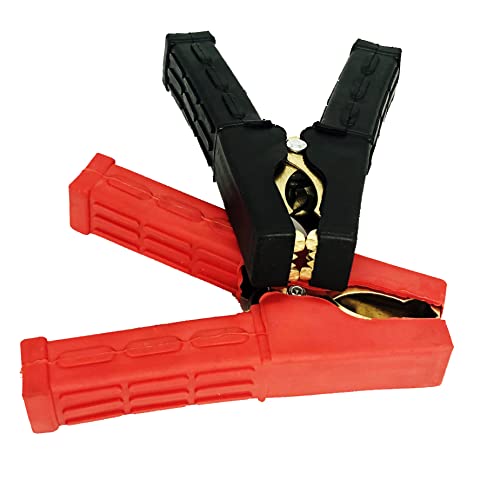 Jumper Cable Battery Clamps Crocodile Clamp Pure Copper 100A/800A/1500A Car Battery Charger Clamps Power Replacement Battery Alligator Clips Jumper Cables Clamp (100-500A) - color: 100-500a